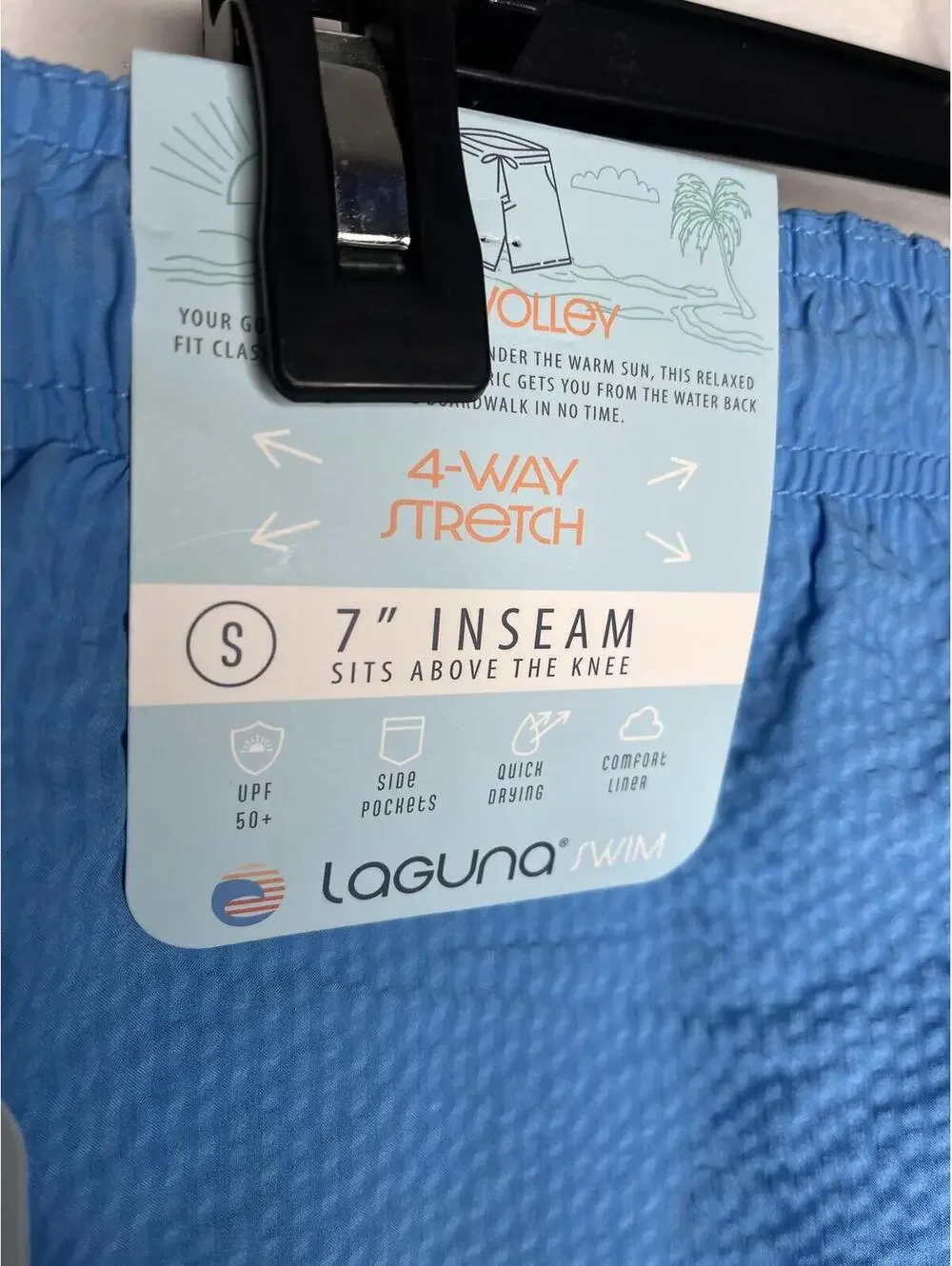 NWT Laguna Men's Blue/The Volley Swim Trunks Size Small
